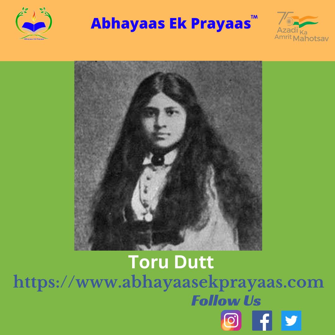 ek_prayaas's tweet photo. #ToruDutt was an #Indian #Bengali translator and poet from #British India, who wrote in #English and #French. She is among the founding figures of Indo-Anglian #literature, alongside Henry Louis Vivian Derozio, Manmohan Ghose, and Sarojini Naidu. https://t.co/dSybbNuykC