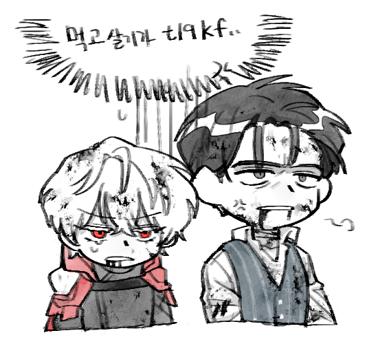 dust_lok's tweet photo. #저그인 #연회생 먹고살기 힘든 주인공들... 낙서~!!
이... 이...ㅠㅠ 피토하고 구르는 착각계 소설 쥔공들아... (둘다 박박닦아댐 https://t.co/J8CqGpLSvA