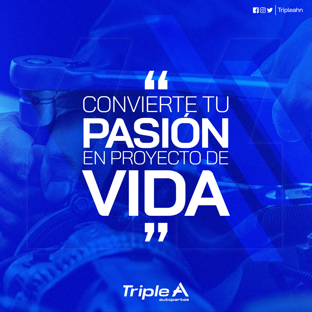 tripleahn's tweet photo. Una pasión, ¡Cambia todo! 🔧 Les deseamos que pasen un bendecido fin de semana

#PensamientosPositivos #mensaje #positivo #sueño #meta #triplea #auto #repuestos https://t.co/YxKLzK21vE