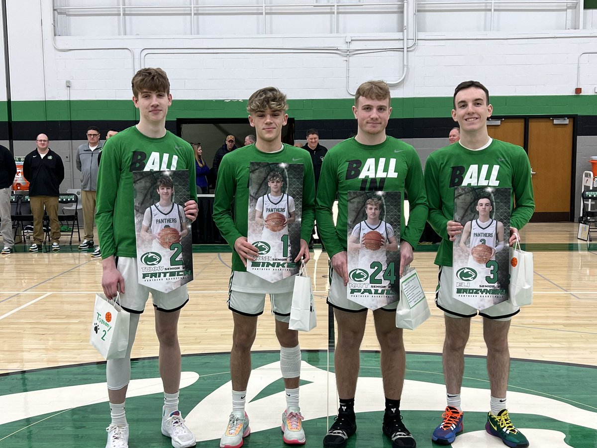 Congratulations to our four Seniors Tommy, Grayson, Matt and Eli on a fantastic season and wonderful careers. You all have left a lasting impact on our program and will be missed! #Panthers <a href="/GreendaleLearns/">Greendale Schools</a>