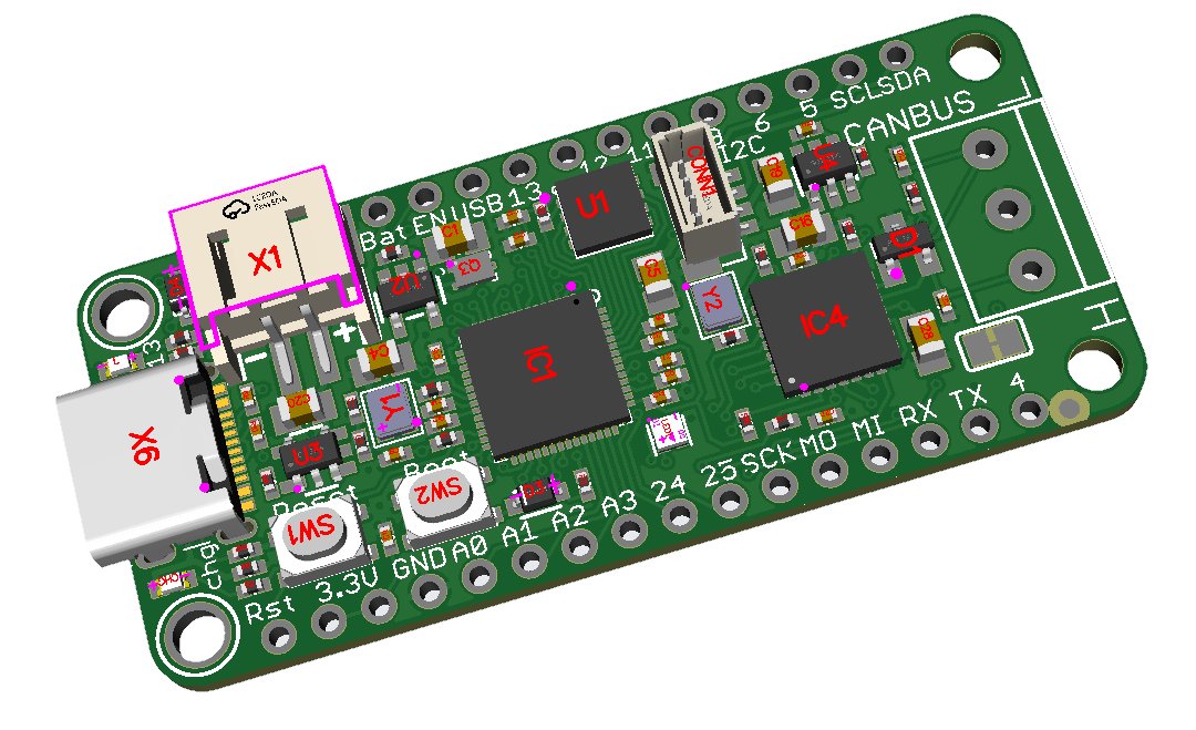 YACBB - Yet Another CAN Bus Board - RP2040 CAN Feather 🥫 🪶

When you're on a roll, the boards just pop right out of the CAD software! Here's another RP2040 'Bones' board, following up on the DVI, RFM/LoRa, and E-Ink boards we showed off earlier this digikey.com/en/products/de…