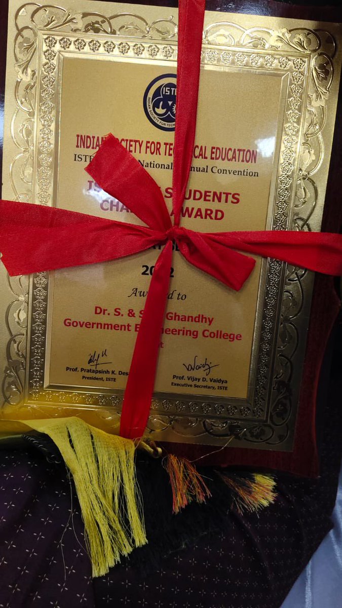 dggecs's tweet photo. Glad to share out Institute received “ISTE BEST STUDENTS CHAPTER AWARD” on occasion of 23rd ISTE National Annual Students Convention organized at Priyadarshini College of Engineering, Nagpur. The award is based on the performance during the period 2021-2022. https://t.co/od8TWWYQIb