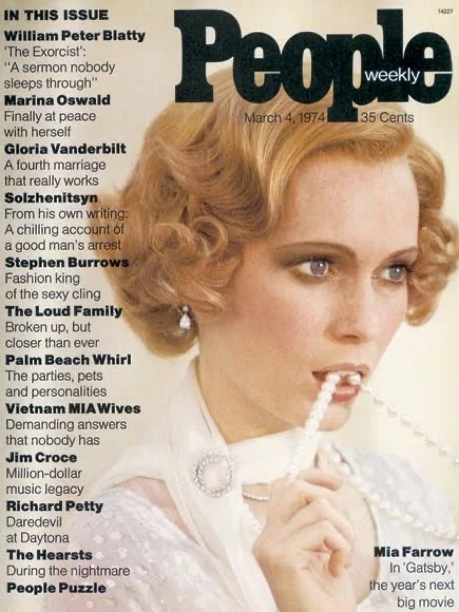 On March 4, 1974, the first issue of People Magazine was published, featuring Mia Farrow on the cover. #PeopleMagazine