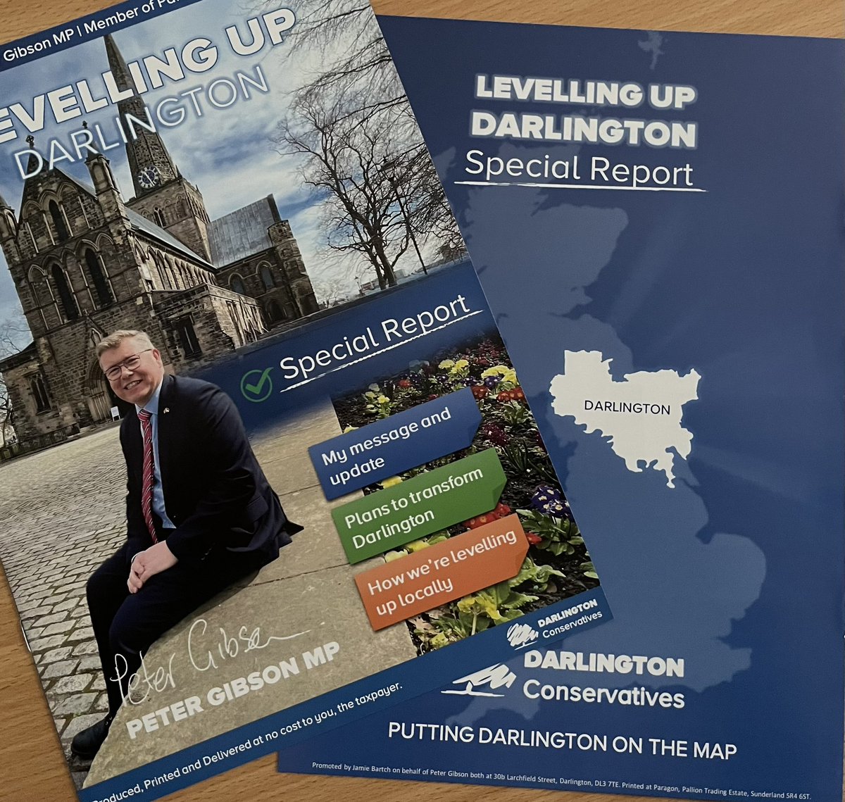 Gibbo4Darlo's tweet image. Delighted to take delivery of my Levelling Up Darlington Report fresh from the printers. What does levelling up mean? Packed with information and news on what it means for Darlington. #StayLocalGoFar