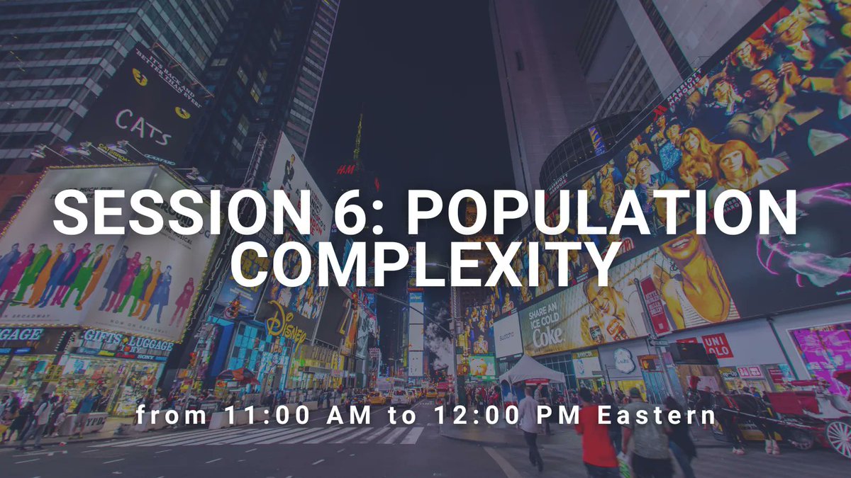 Attend Session 6: Population Complexity from 11:00 AM - 12:00 PM in the Grand Ballroom. #APPA23