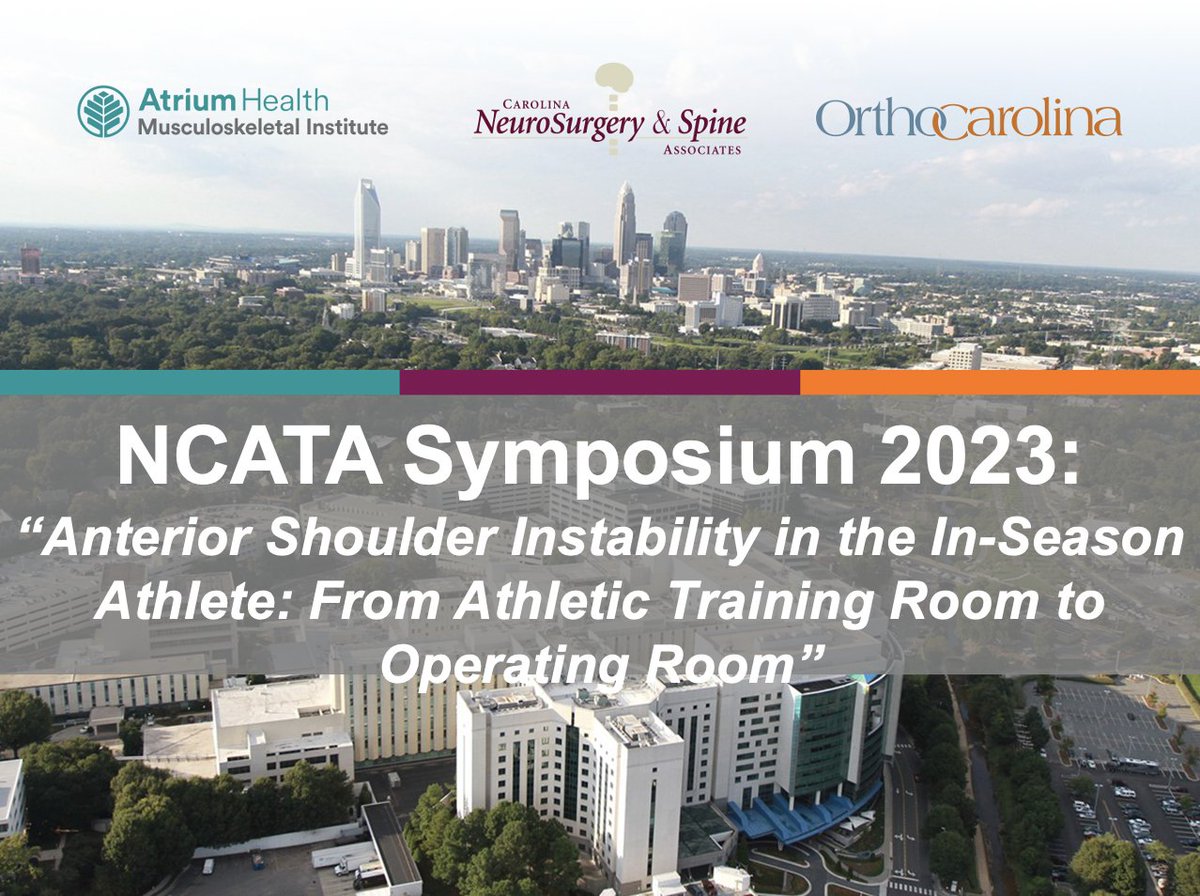 DrBryanSaltzman's tweet image. Big thanks to the @NCATA1974 for the opportunity to present this morning on #Anterior #Shoulder #Instability in the in-season athlete at the Spring Symposium! Shout-out to our ATCs who keep our athletes safe/healthy!