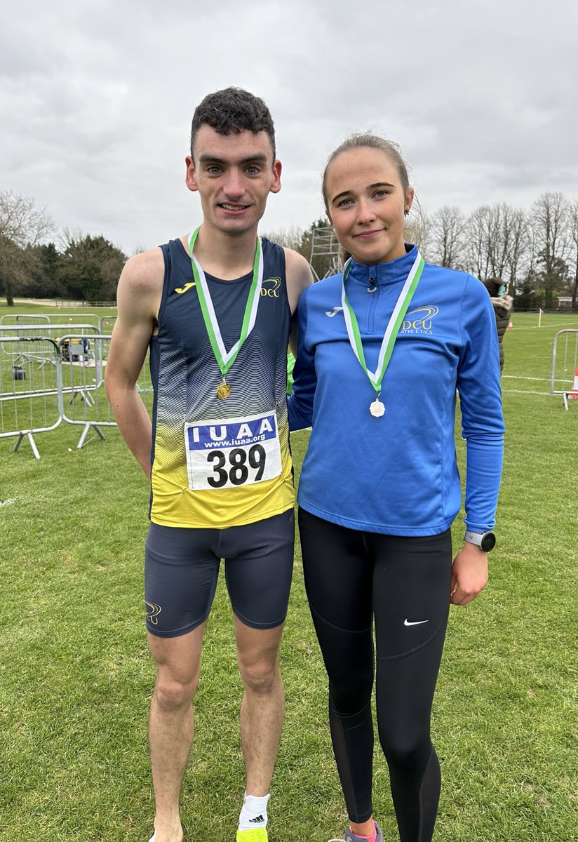 Our individual medalists 🏃‍♀️🏃

<a href="/KilrehillKeelan/">Keelan Kilrehill</a> defends his XC title 🥇 

Róise Robert’s in her Varsity XC debut takes 🥈  #WeAreDCU <a href="/IreUniAthletics/">IUAA</a>