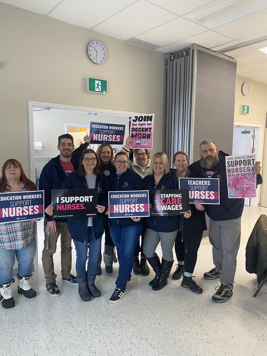 OSSTF D 25 Ottawa-Carleton & @OSSTFD25TBU stands in solidarity with @ontarionurses ‼️@osstf #BetterStaffing #BetterCare #BetterWages  We are with you‼️