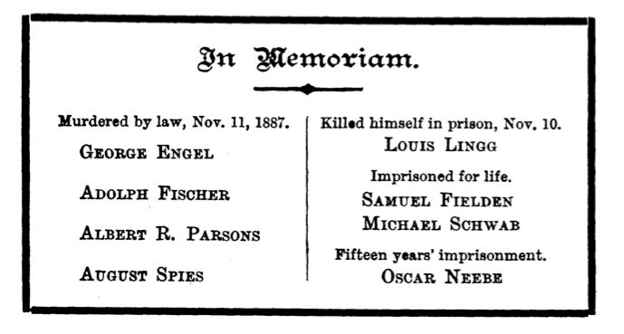 WMCommonweal's tweet photo. "Will it not prove a striking lesson to the workers of all lands in the hollow mockery of bourgeois morality, bourgeois freedom, bourgeois civilisation?" Commonweal 3.97 (Nov. 19, 1887), on the execution of the Haymarket Martyrs #Commonweal #anarchism https://t.co/hci0wwMKRw