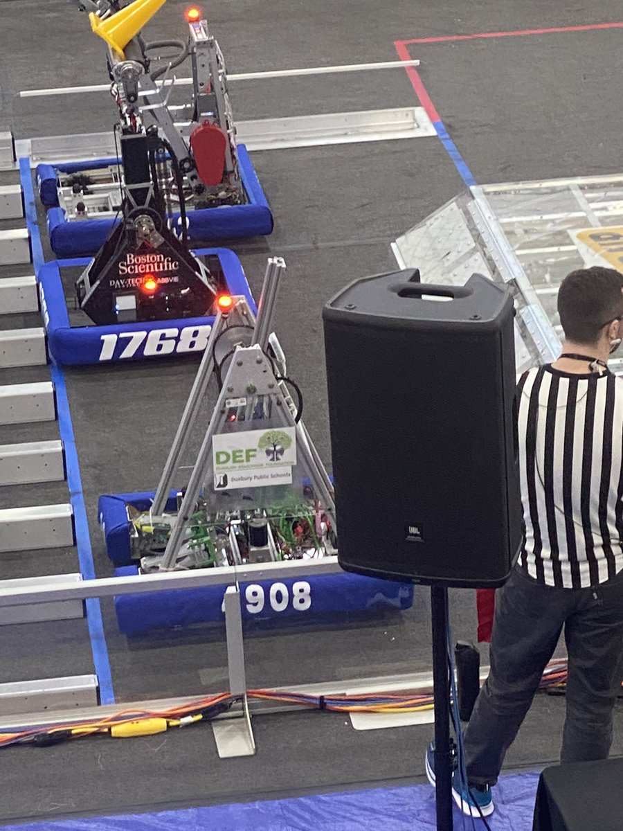 Robot is on the field! Thank you <a href="/duxschools/">Duxbury Schools</a> and <a href="/DuxburyEF/">Duxbury Education Foundation</a> for sponsoring <a href="/DuxburyRobotics/">Duxbury Robotics</a>