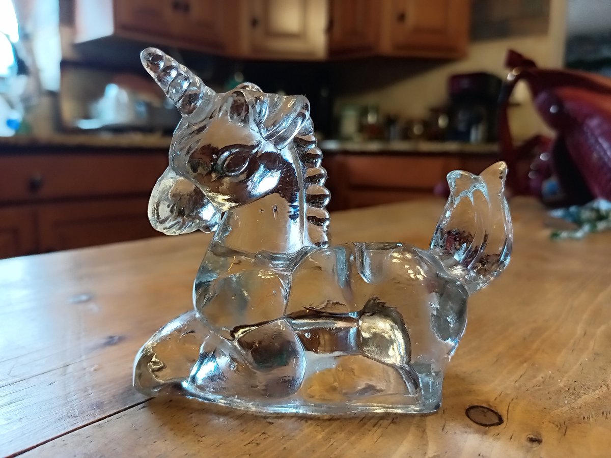 Excited to share the latest addition to my #etsy shop: Glass Unicorn Candle Holder/Pen Holder etsy.me/3msJo7P #thebrokenbluetree