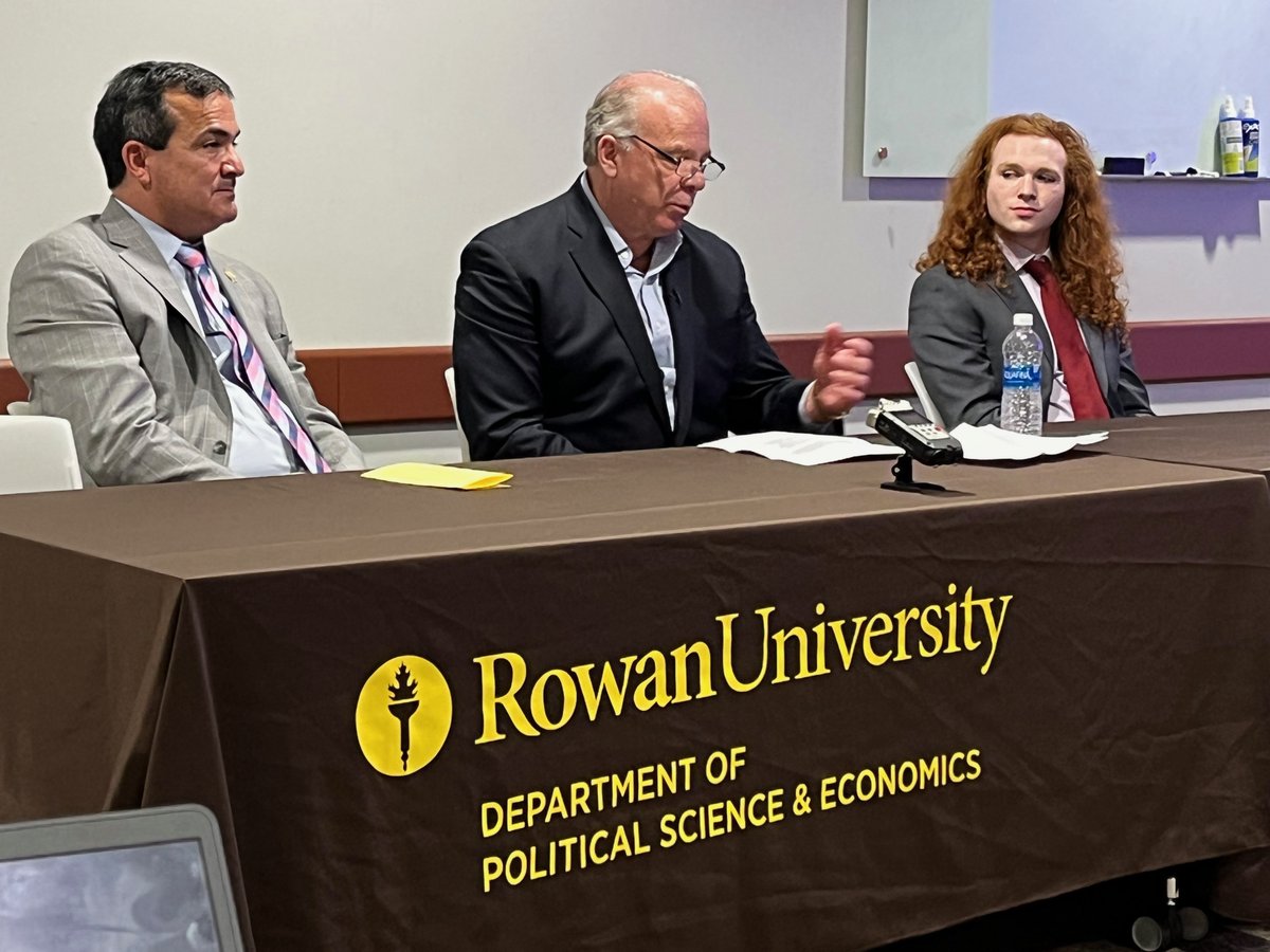 Congratulations to NJ Political Science Association President Danielle Gougon on great conference yesterday. Keynote speaker Steve Sweeney was introduced by Rowan Provost Tony Lowman and Sweeney Center student research assistant Val Ruscansky.