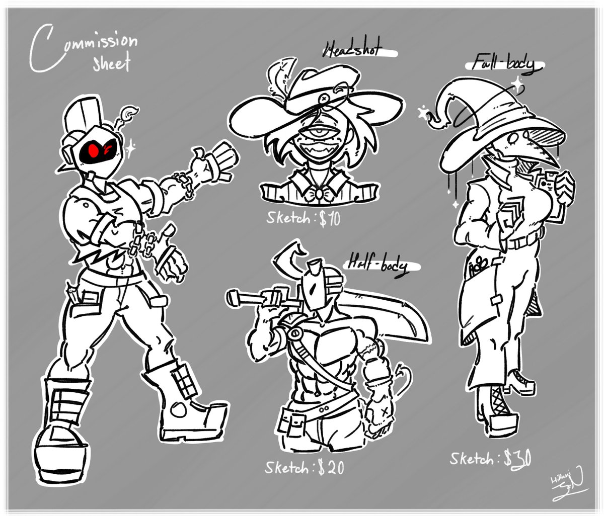 HikariZ3N's tweet image. 🖌️✨C0MMISSION SHEET✨🎨

🧑Headshot/Shoulder-Up:
Sketch: $10
Colored: $15

🙎Half-Body:
Sketch: $20
Colored: $25

🧍Full-Body:
Sketch: $30
Colored: $35

🫘Chibi Characters:
Sketch: $10
Colored: $15

[🚨Additional Characters/Vehicles/Animal Companions are an extra $10 EACH🚨]