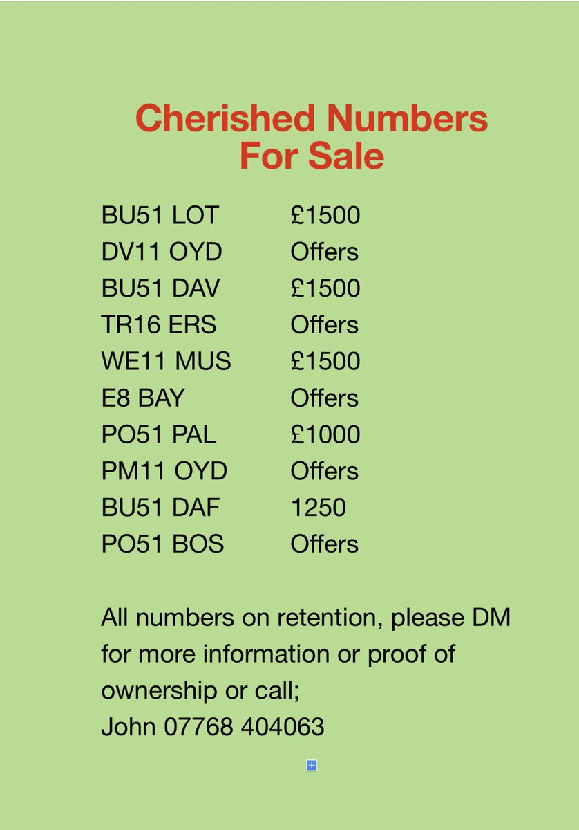 becks982's tweet image. #privateplates 
#cherishednumbers 
#platesforsale