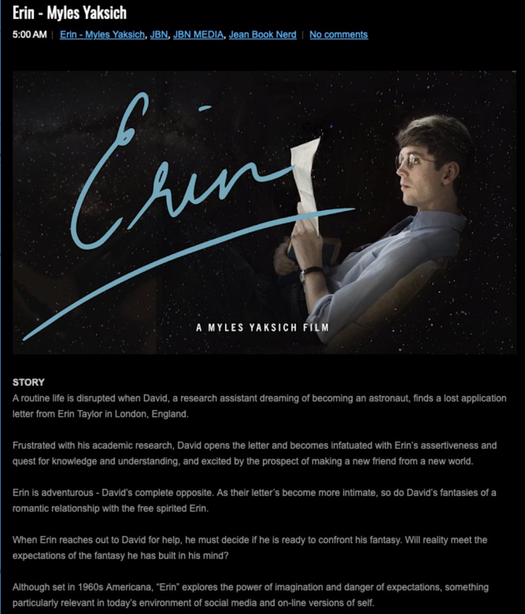 Critics Review: ⭐️⭐️⭐️⭐️  'ERIN' by Jean Book Nerd.  #MovieReview #indiefilm #awardwinning #critic #read #indieshortsmag #shortfilmreview #perioddrama #lgbtqcinema #lgbtqfilm #fantasy #reality #gaycommunity