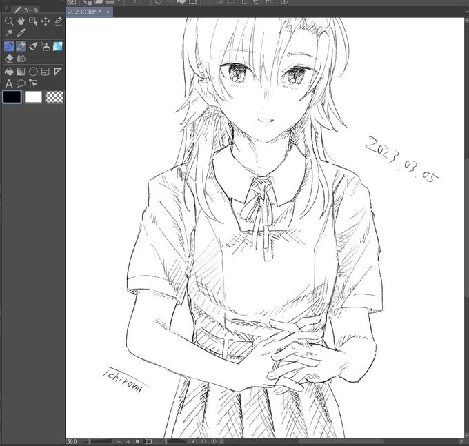 こういう顔を可愛く描けるようになりたい 