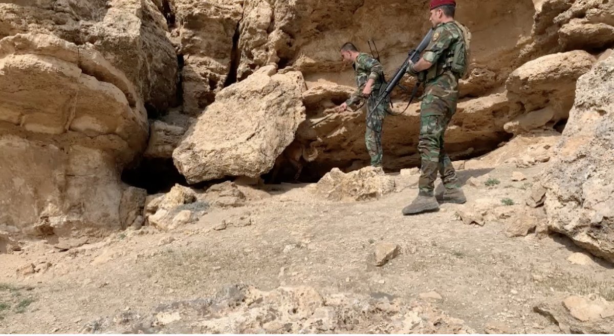 KRG_MOPE's tweet photo. Today, The @KRG_MOPE 14th Infantry Brigade, with the support of #Peshmerga K9 Dept, carried out a successful clearance #Operation from #ISIS in the villages of Gawar &amp; Khidirjija till Makhmur Street, from the foot of Mount Qarachogh, For the safety of the civilians &amp; the area. https://t.co/e0dF2fVLEB