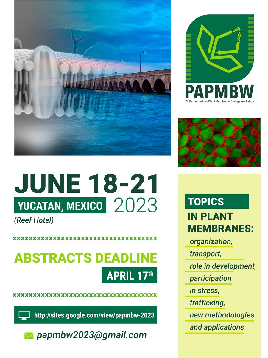We are looking forward to a re-encounter at the green of the plant membrane community from our American continent.