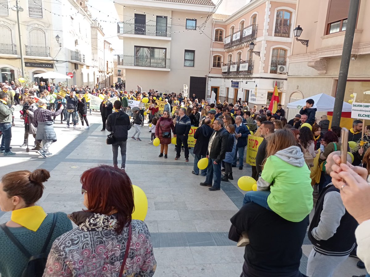 Margallo_Elx's tweet photo. Avui hem assistit a la manifestació convocada a Monover a favor de les plantes solars, però EN CONTRA de la destrucció del camp i la biodiversitat. #monover
 #renovablessiperonoasi #renovables #plantassolares #energia #Biodiversidad #Elx #Elche https://t.co/YgzEqgNDSu