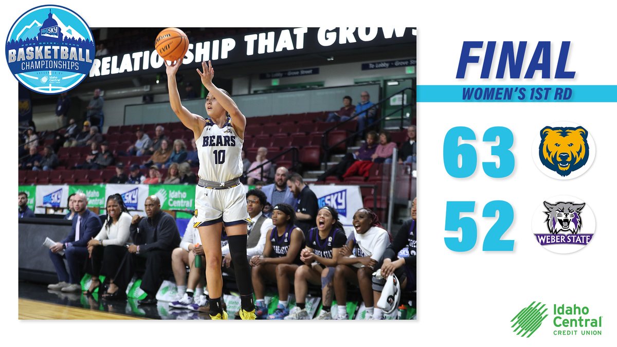 BEARS ADVANCE🐻

With today's win, <a href="/UNC_BearsWBB/">UNC Bears WBB</a> will head to the next round of the Big Sky Championship in Boise 👏

#ExperienceElevated