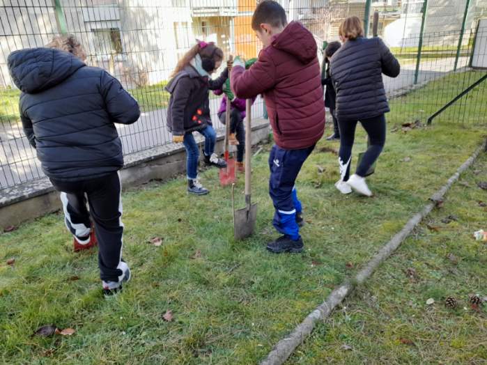 GervasoniAngli1's tweet photo. Intervention #ecomusee Hannonville Ateliers: recherche et comparaison de végétaux à l'aide de documents composites; classification des animaux de la haie; plantation d'arbustes. Lecture, écriture, sciences, EDD lors cette journée riche en apprentissages @DSDEN55 @55_verdun https://t.co/1rOxBhyC8t