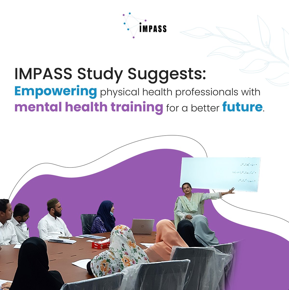 impassproject's tweet photo. In a world where mental health is still taboo, #IMPASS study suggests empowering physical health professionals with mental health training. 

@Pakistanimpact
@theinitiativepk
@IMPACT_NIHR
@kamsid66
@arkfoundation1
@Diadem_Pakistan
@aminakhan67 https://t.co/Msc8Ue9ru7