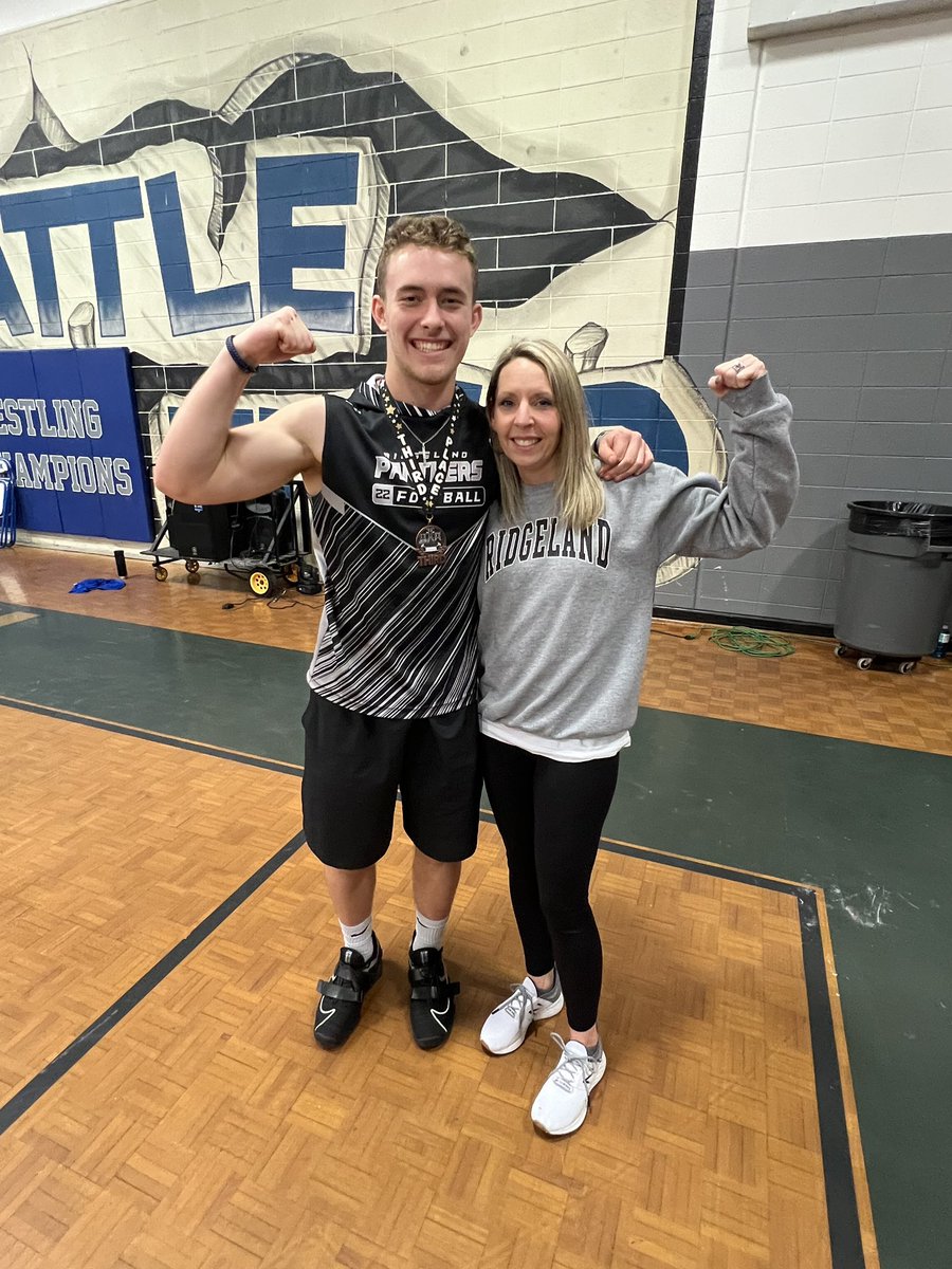 B_Pritchett22's tweet photo. Had a great time competing at the GACA Area 5 Weightlifting Championships. Placed 3rd overall in my weight class and 1st in AAA in the weight class. Looking forward to competing next weekend in the State Championships. #IRONjungle #compete2WIN #B1Gthingscoming @RidgelandHSFtbl https://t.co/aaBel2d13b