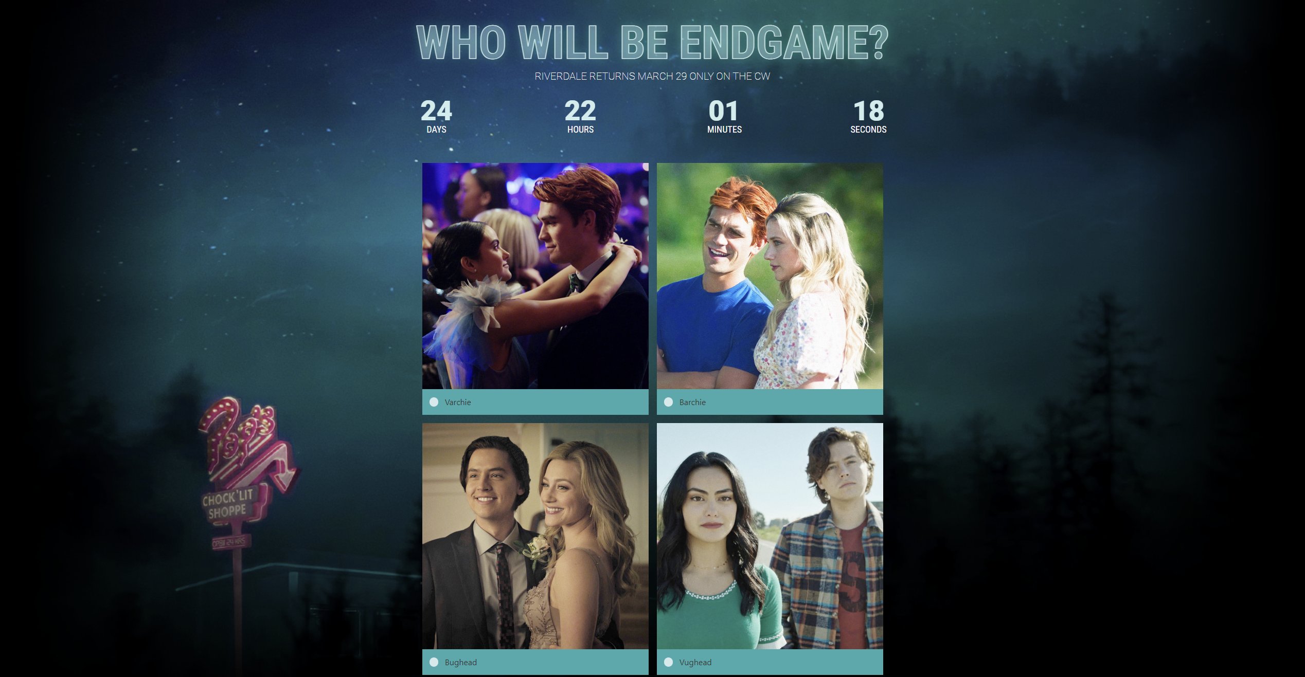 Riverdale Brasil on X: Quem será o casal ENDGAME de #Riverdale? Vote AGORA  no seu casal favorito em:    / X