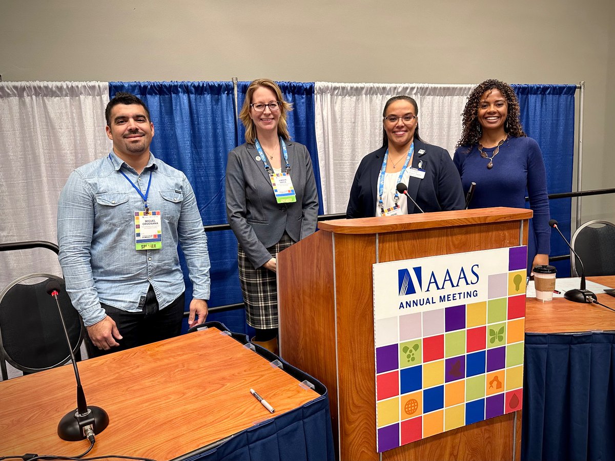 CCSTorg's tweet image. We are all set for our conversation on Promoting Diversity, Equity, and Inclusion to Address the Biodiversity Crisis. Join us in room 144.

Featuring Miguel Ordeñana @NHMLA, Irene Engilis @MWFB,  @KGDouglass @OBTlab and moderator @AmberJMace.

#AAASmtg