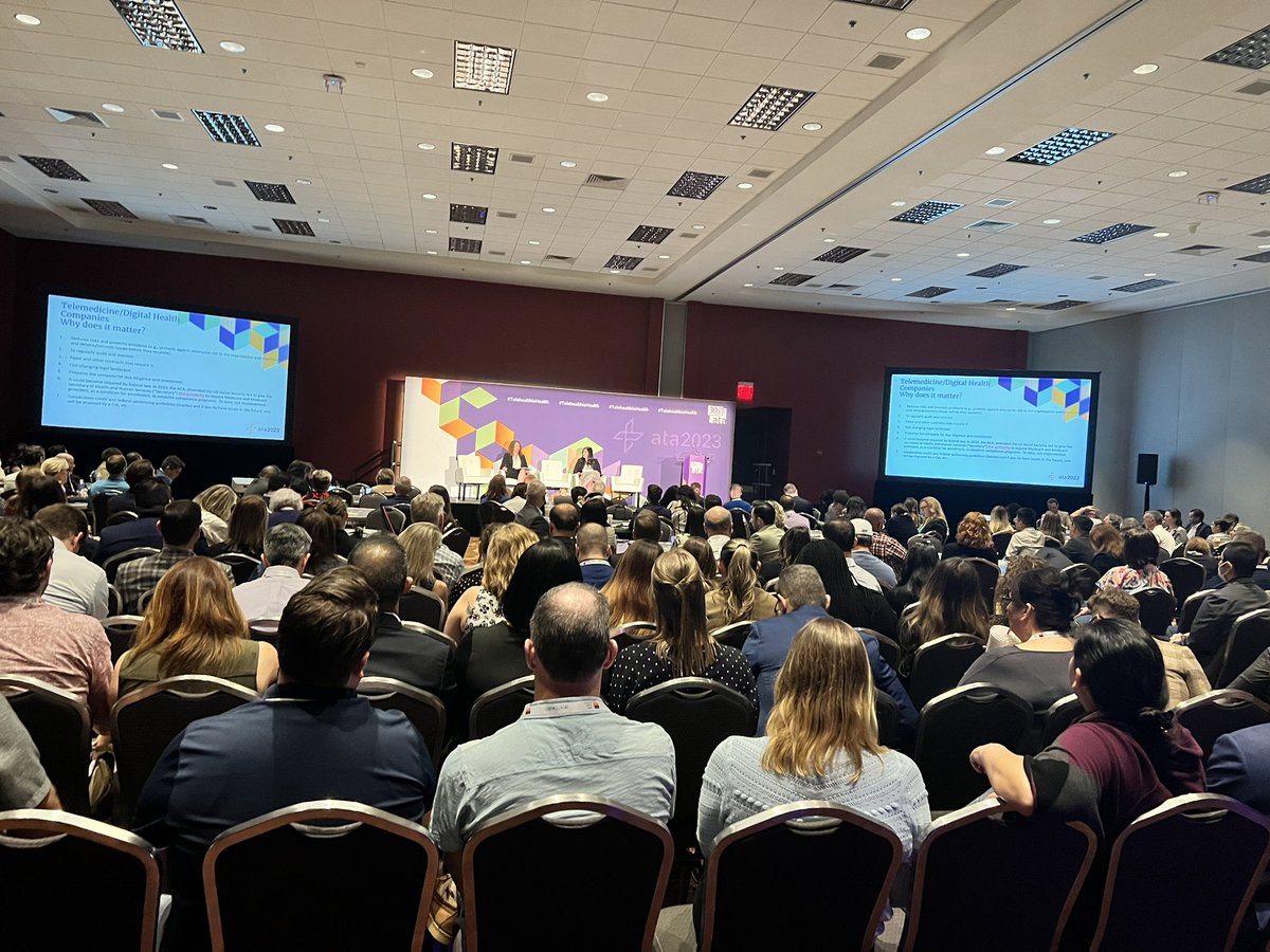 libbybaney's tweet image. Standing room only @AmericanTelemed “deep dive on #telehealth law” #ATA2023