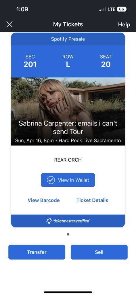 _kaylanocum's tweet photo. Selling this sabrina carpenter ticket for Sacramento!!! #sabrinacarpenter #EmailsICantSendTour #tickets #sacramento https://t.co/8aTYpi0aSa