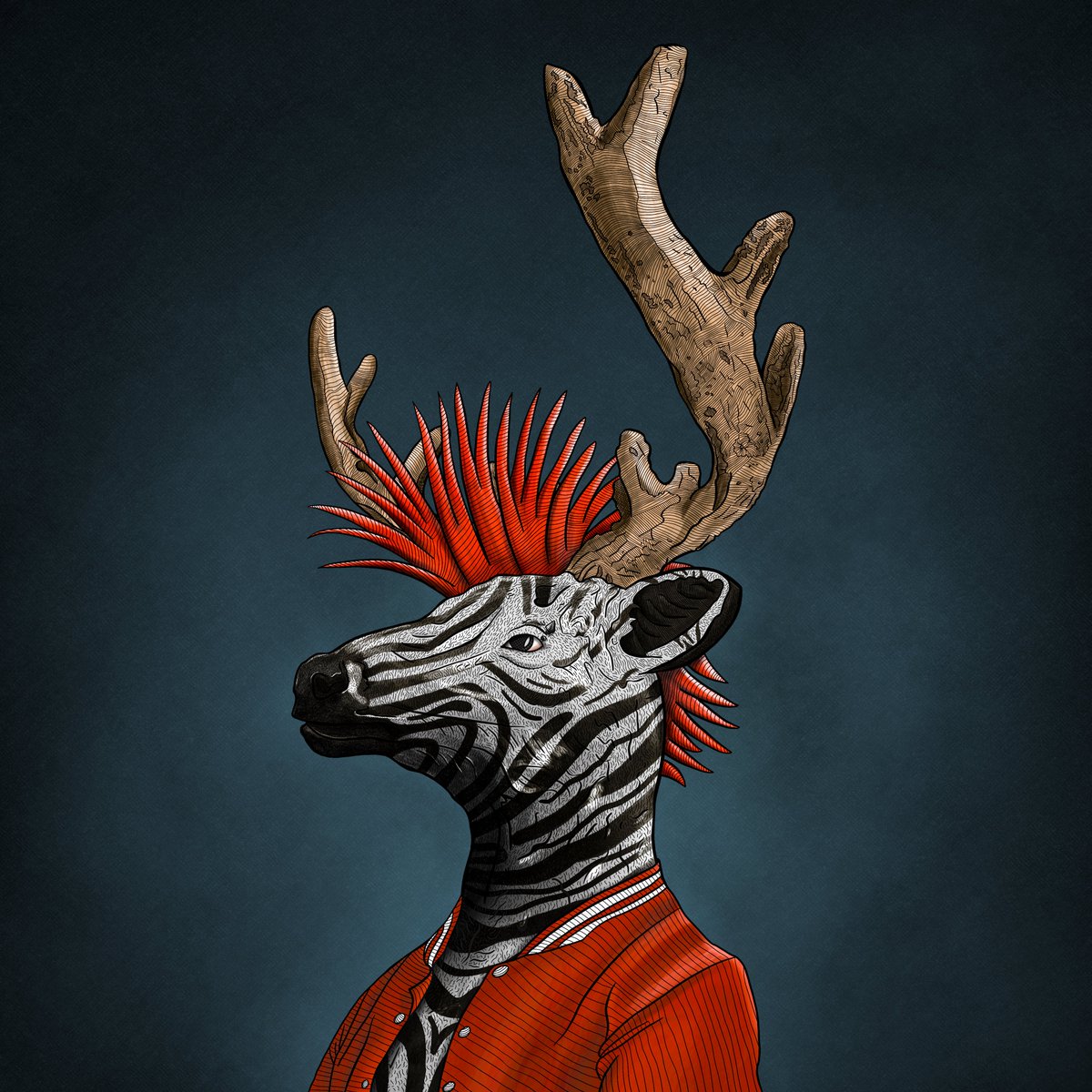 The NFT art movement is known for bold juxtapositions of several cultural and historic themes. It will be studied in the future just like pop art and futurism, and other art movements and eras. Our collection is designed to capture those elements with a unique style.

#fortheherd