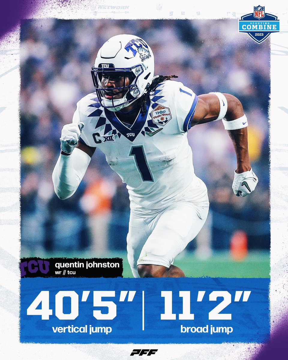 PFF's tweet photo. Quentin Johnston: WR1? https://t.co/CeeCvvbZMR