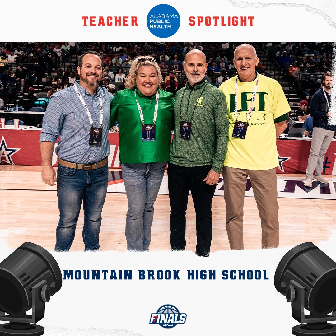 AHSAA_hoops's tweet photo. Before your heroes took the court, we recognized the heroes off the court with the @ALPublicHealth Teacher Spotlight. A big thank you to the teachers of @BkbBucks and @mtnbrookhoops for supporting our athletes!
 
#StateFinals | #6ABoys | #Ball4ItAll | @LegacyArena https://t.co/naTHO4CyJo