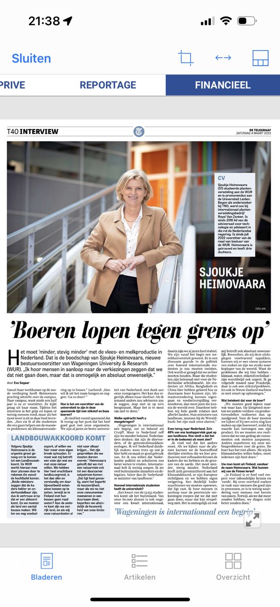 Het moet minder met de vlees en melkproductie. Uitstekende visie van de voorzitter <a href="/WUR/">Wageningen U&R</a>!