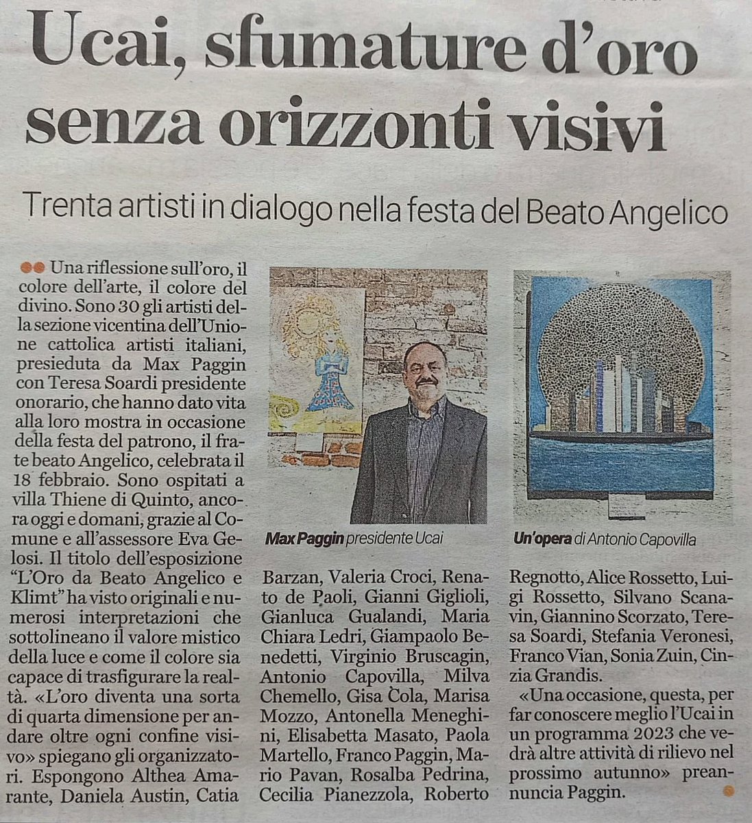 #vicenza #ucai #quintovicentino #villathiene  #mostradarte
#luigirossetto #arzignano #durlo #Durlo #oro #beatoangelico #gustavklimt