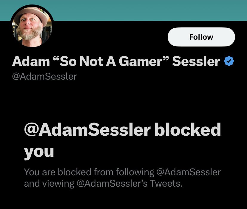 states on Twitter "Adam Sessler is such a wet blanket. All bc we
