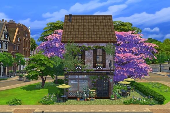 the_mightybee_'s tweet photo. Check out Honeydew Cafe on #TheSims4 Gallery TheMightyBee527!! #cafe#bookstore#books#coffee#plants #studyspot#vibes#cozy#homey#sunnyaspect https://t.co/Y6pHNTT4rS