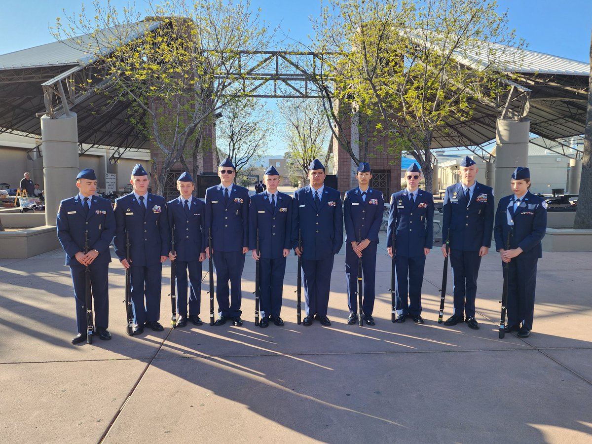 AZ951AFJROTC's tweet photo. The members of both color guards, unarmed and armed regulation drill https://t.co/HTKo8h4s0L