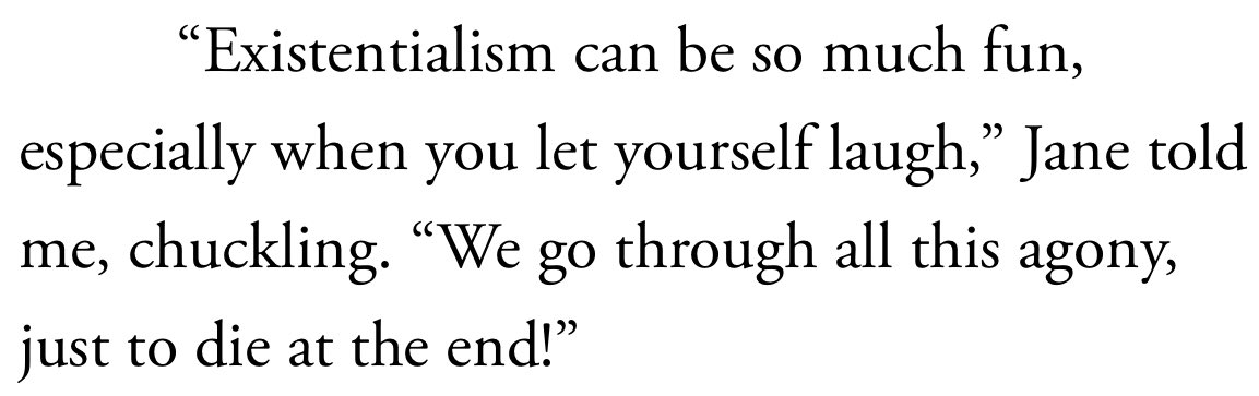 MichaelChinigo's tweet photo. Never a good sign when existentialism is having a Moment.

"What It's Like to Visit an Existential Therapist," Faith Hill.

https://t.co/Z0OsvcdOgY https://t.co/9Trq6U9Ihz