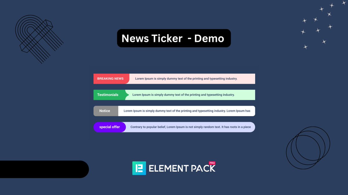 bdthemescom's tweet image. Check out Element Pack's #NewsTicker feature! From labels to hiding animations, and more - there's something in it for everyone. Watch the demo and see what you can do!🌐

bdt.to/news-ticker-de…

#elementpack #webdesign #wordpress #elementor #demo #bdthemes #website
