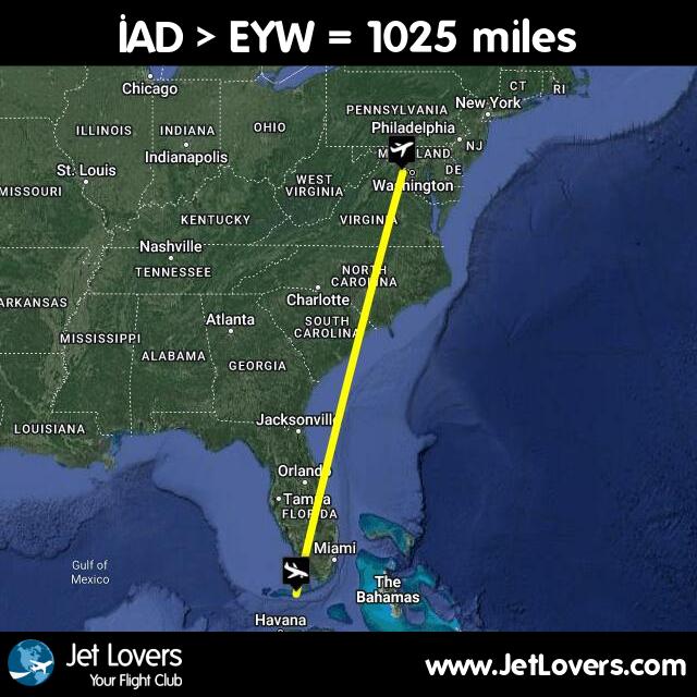 brent_faust's tweet photo. My flight #118 on #JetLovers: IAD > EYW - another 1025 miles in the air! https://t.co/ZV6xfgA4zw https://t.co/8lB7XyQg5t