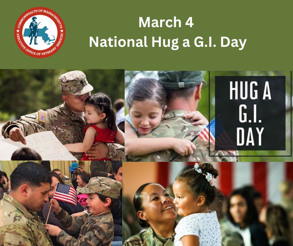 Make sure to give a service member you know a big hug to show your support today! 🫂 On #NationalHugAGIDay, we honor all those who serve by encouraging everyone to show their appreciation for our active-duty military members 🇺🇸