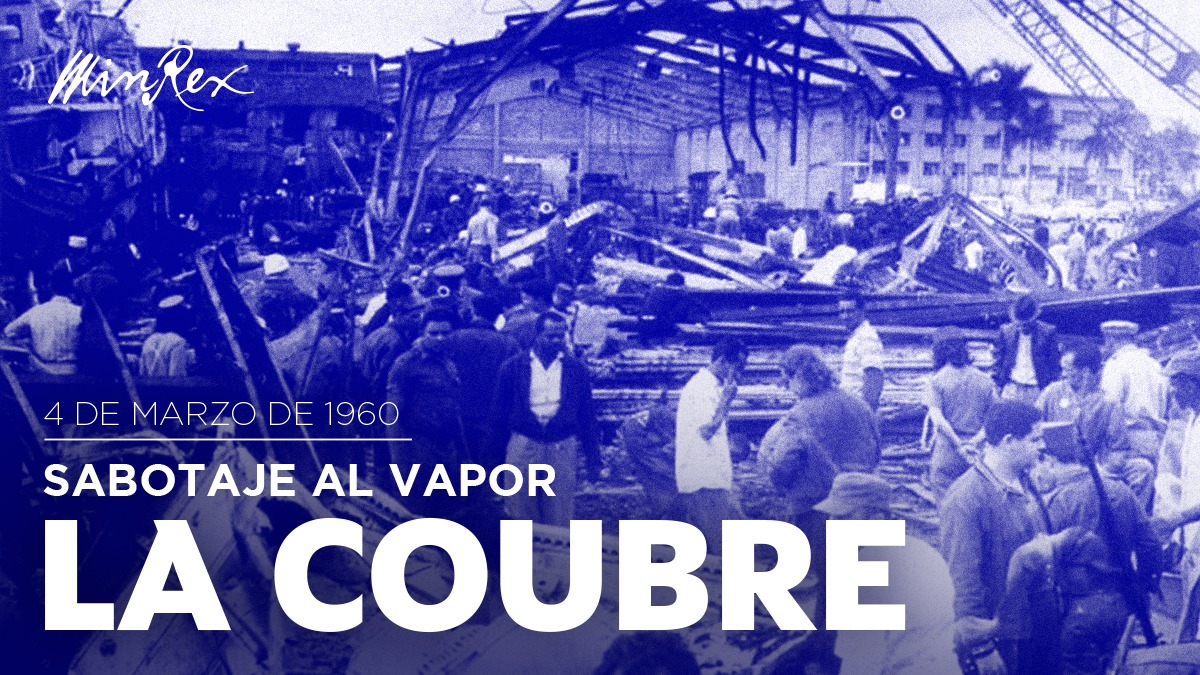 El sabotaje al vapor La Coubre forma parte de la larga lista de acciones terroristas vs #Cuba, ejecutadas con la pretensión de sembrar el pánico, intimidarnos y hacernos claudicar

En la defensa de la Revolución nuestra decisión es inconmovible: "Patria o Muerte"

#TenemosMemoria