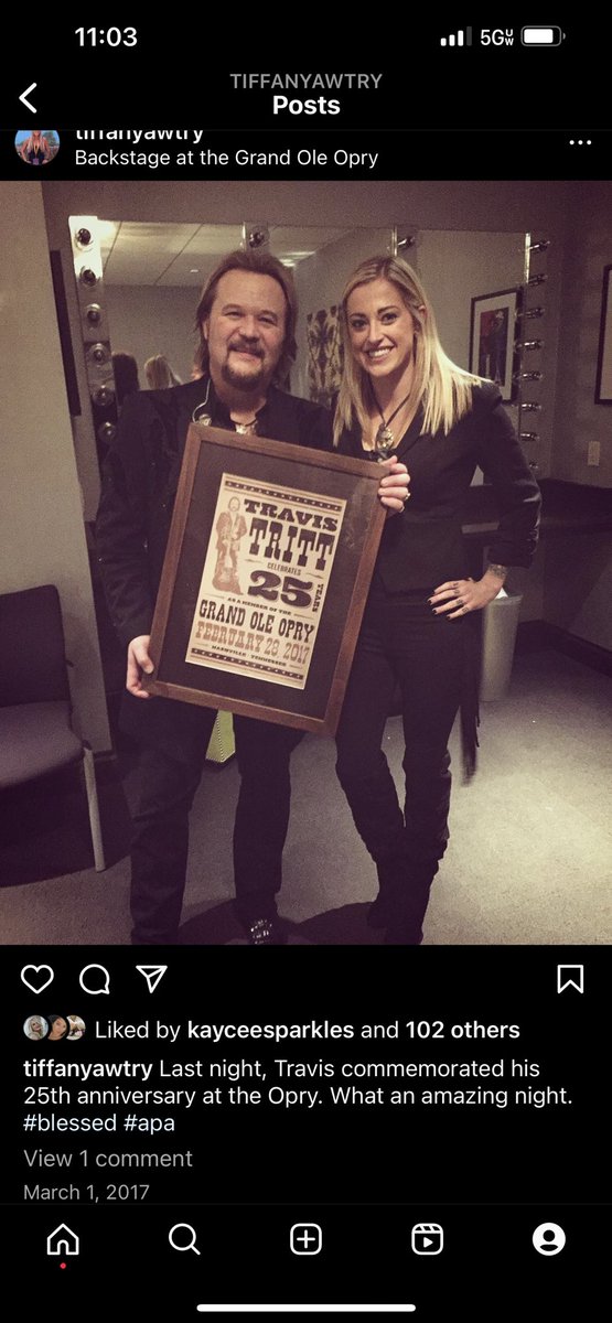 TiffanyAwtry's tweet photo. @Travistritt @opry @CircleAllAccess ❤️  this popped 🆙 on my feed the other day. https://t.co/7FadgHycOx