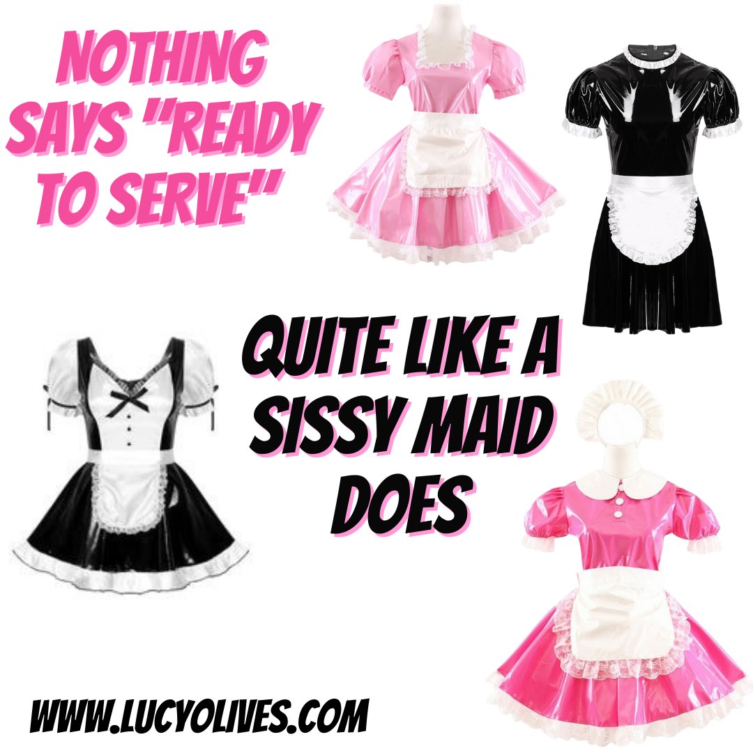 LucyOlivesStore's tweet photo. ✔️ Slutty maid 
✔️Domestic maid 
✔️Sophisticated maid 

Let us transform you into the sissy maid you LONG to be! We have a maids outfit for you! From sizes small - 6XL! 

We even have a cute feather duster and stockings … 
Shop at https://t.co/8pBZMgg0iq https://t.co/hQXMjb6Vbu