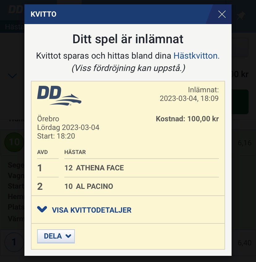 DD med Galoppini, där ett av loppen dessutom är voltstart. Så desperat är man nu 😂😂😂