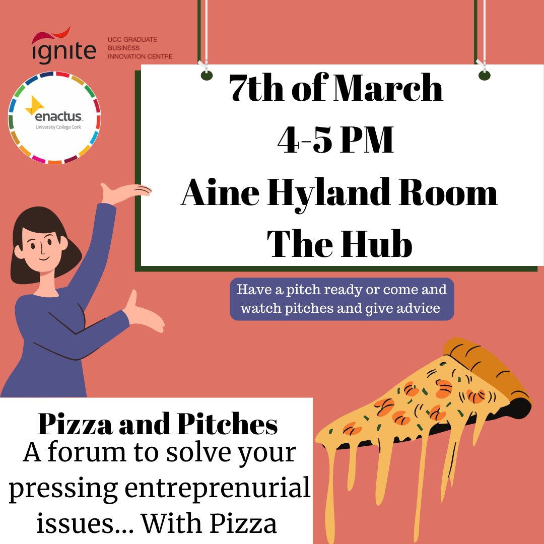 UCC Enactus Society (@uccenactus) on Twitter photo Check out this fantastic event we are running with <a href="/IGNITEUCC/">IGNITE UCC</a> this week. Come along to pitch or listen on Tuesday from 4-5pm. Network with budding UCC entrepreneurs from across our amazing campus, all while tucking into some delicious pizza. #WeAllWin Check out this fantastic event we are running with <a href="/IGNITEUCC/">IGNITE UCC</a> this week. Come along to pitch or listen on Tuesday from 4-5pm. Network with budding UCC entrepreneurs from across our amazing campus, all while tucking into some delicious pizza. #WeAllWin