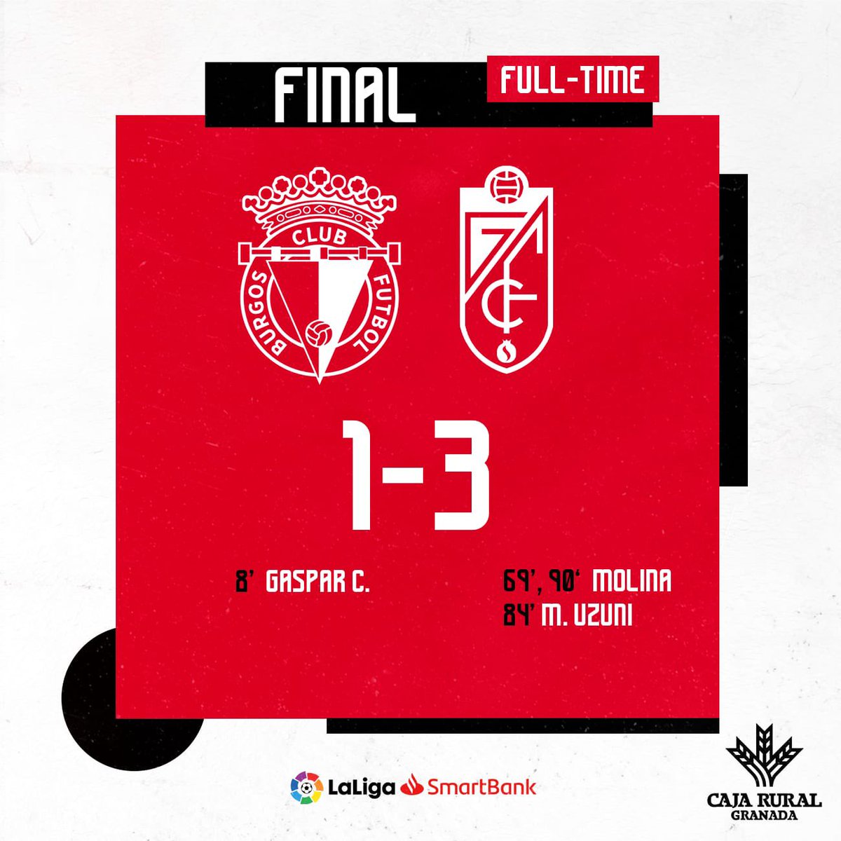 ⌚️ 90’ || ¡FINAAAAAAL EN EL PLANTÍO! 

❤️ 𝐕𝐀𝐌𝐎𝐎𝐎𝐎𝐎𝐒 🤍 

BCF 1️⃣-3️⃣ 𝐆𝐂𝐅 

#𝙀𝙩𝙚𝙧𝙣𝙖𝙇𝙪𝙘𝙝𝙖 🇦🇹 || #BurgosCFGranada