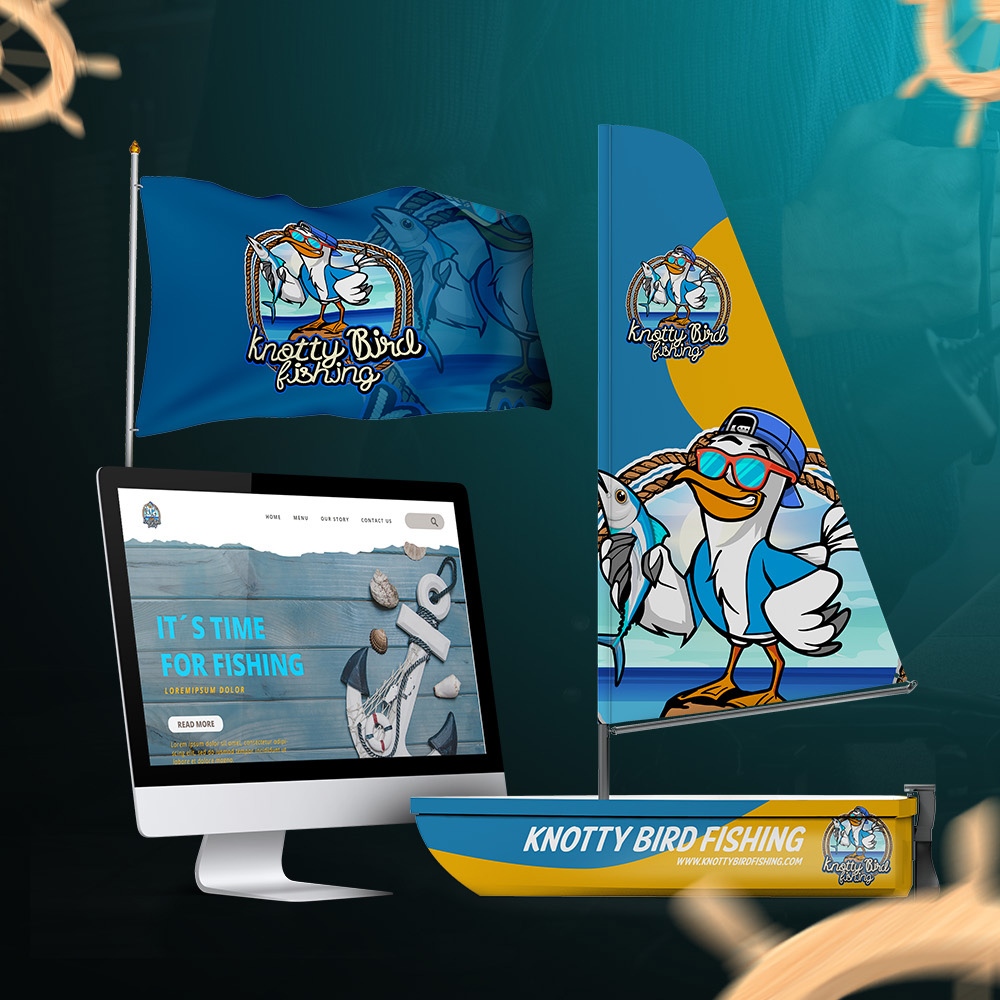 businesstoolkt's tweet image. 😎🎣 Ahoy there! We're thrilled to unveil the new logo for a fishing boat called Knotty Bird - featuring a badass bird holding a big 'ol fish. 

#fishingboat #fishinglogo #boatnames #boatlogos 
 #outdoors #boating #birdlogo #birdgram #graphicdesign